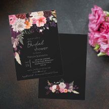 Dark Moody Floral Bridal Shower