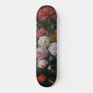 Dark Moody Floral  Skateboard