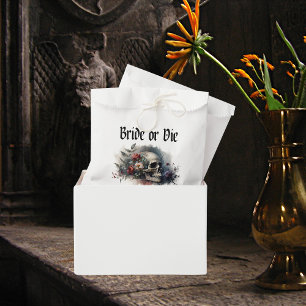 Dark Moody Gothic Bride or Die Bridal Shower Favour Bag