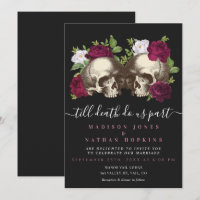 Dark Moody Gothic Skull Floral Wedding