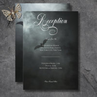 Dark Moody Midnight Bat & Fog Wedding Reception