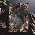 Dark Moody Romantic Floral Bridal Shower Invitation<br><div class="desc">A dramatic but elegant choice - this dark moody romantic floral bridal shower invitation sets the tone for a sophisticated elegant celebration of a bride-to-be. Use the design tool to customize the text further or change the fonts or font size if you like. Need matching items? Drop me a message!...</div>