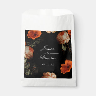 Dark Moody Romantic Floral Dutch Painterly Wedding Favour Bag