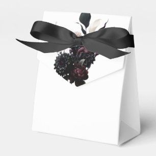 Dark Moody Romantic Floral Wedding Favour Favor Box
