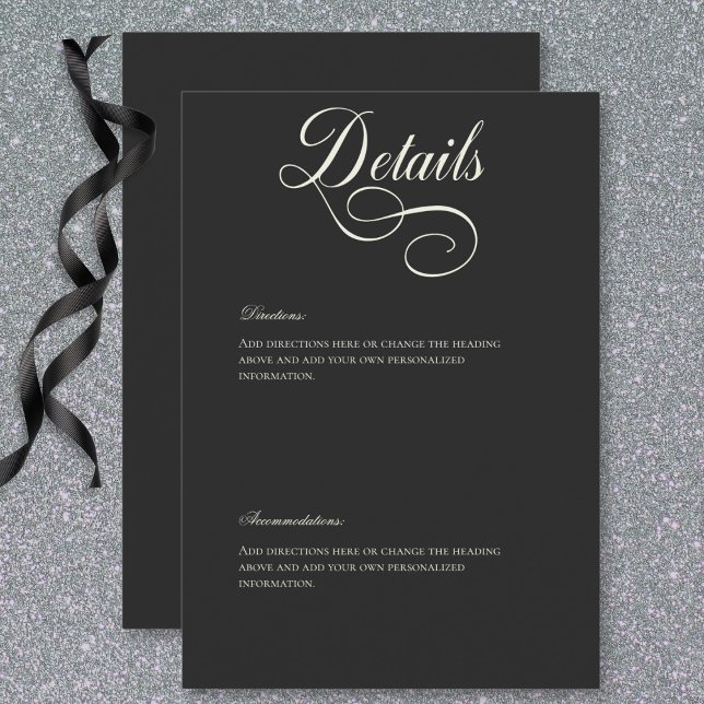 Dark Moody Victorian Moon & Sun Wedding Details Enclosure Card (Dark Moody Victorian Moon & Sun Wedding Details Enclosure Card)