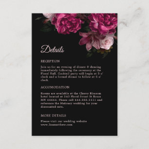Dark Moody Vintage Fine Art Roses Enclosure Card