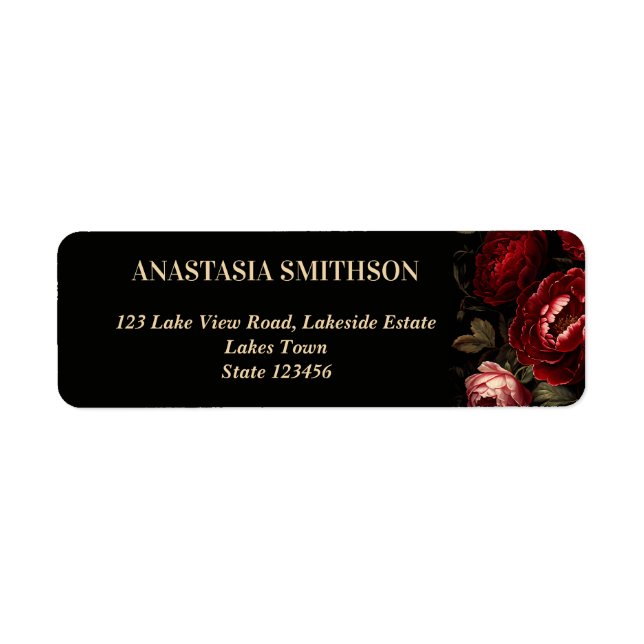 Dark moody vintage roses gothic wedding (Front)