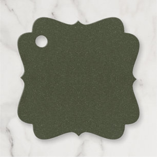 Dark Moss Green Favour Tags – Customizable