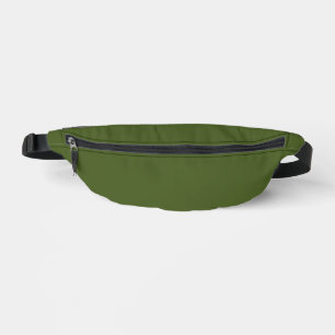 Dark Moss Green Solid Colour Fanny Pack