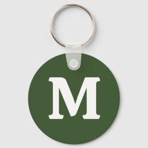 Dark Moss Green Solid Colour Keychain
