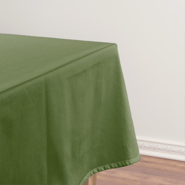 Dark Moss Green Solid Colour Tablecloth (In Situ)