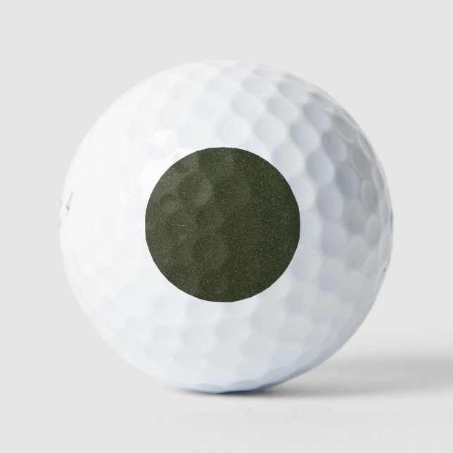 Dark Moss Texture Golf Balls – Customizable (Front)