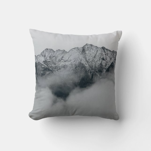 Dark mountain Design  Throw Pillow (Front)
