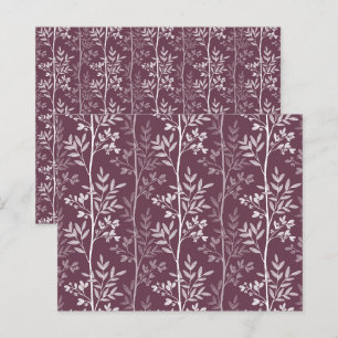 Dark Mulberry Plum Floral Scrapbook Paper