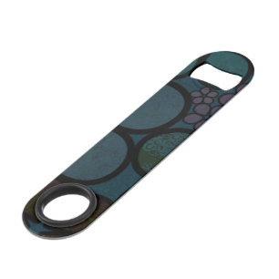 Dark Multicolored Modern Textured Circle Florals Speed Bottle Opener