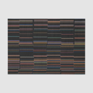 Dark Multicolored Unique Stripes Tissue Paper