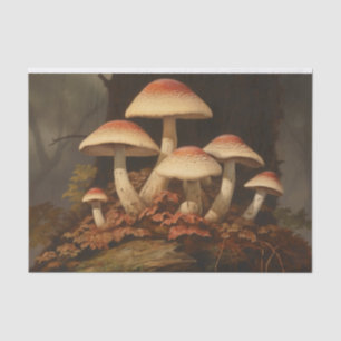 Dark Mushrooms  Vintage decoupage  Tissue Paper