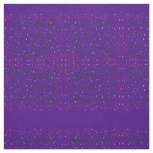 Dark mystery deep purple patterned red green fabric
