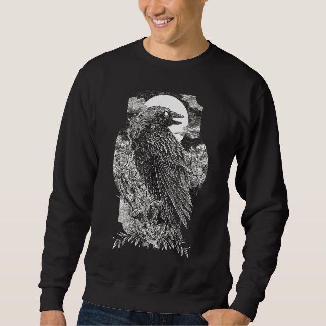 Dark Mystical Raven Sweatshirt (Front)