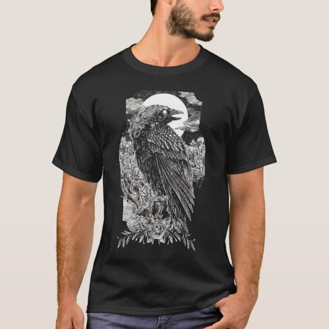 Dark Mystical Raven T-Shirt (Front)