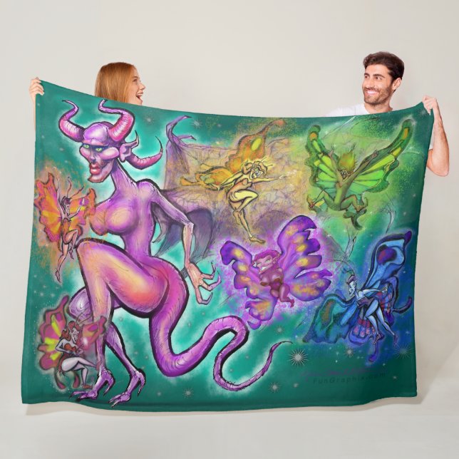 Dark n Light Fae Fleece Blanket (In Situ)