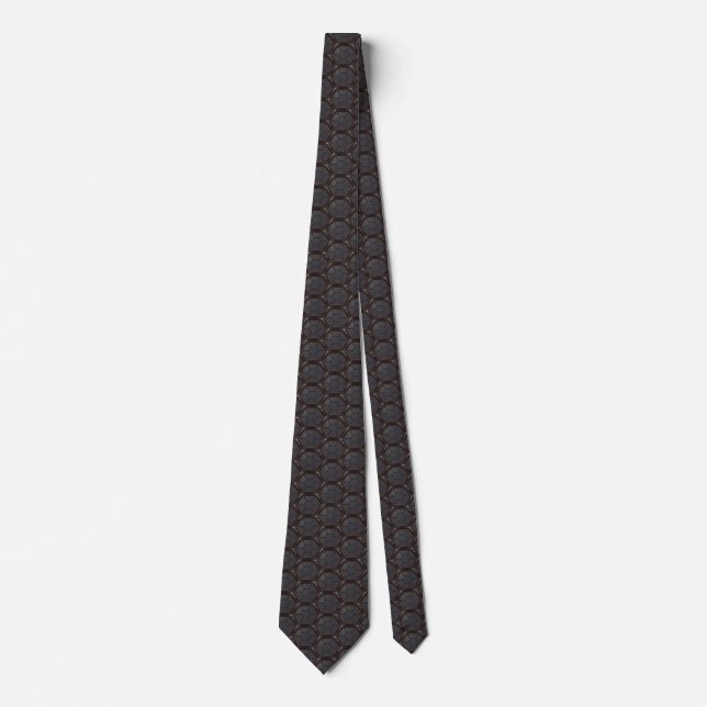 Dark Nano fibre Honeycomb Texture Background Tie (Front)