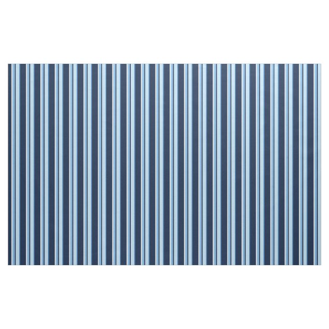 Dark Nautical Light Blue Blue Stripes Pattern Fabric (Fat Quarter)