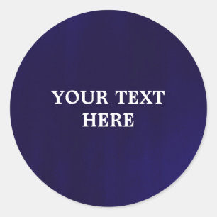 Dark Navy Blue Elegant Sheen Elegant Classic Round Sticker
