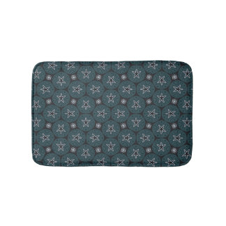 Dark Navy Denim Seaside Sand Dollar Boy's Room Bath Mat