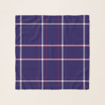 Dark Navy Plaid Square Chiffon Scarf<br><div class="desc">Dark Navy Plaid Square Chiffon Scarf. Optional initials in corner. Design by Claudine Boerner.</div>
