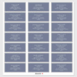 Dark Navy Wedding Guest Address Sticker<br><div class="desc">This Dark Navy wedding guest address sticker is just what you've been looking for to complete your simple rustic moody wedding. It is sure to bring your colourful minimalist vibe together in a beautiful way! Keep it as is, or choose to personalize it with your photos! You can also look...</div>