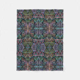 Dark Neon Geometric Blanket