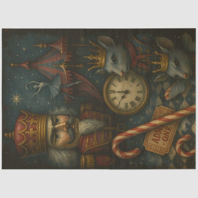 Dark Nutcracker Ballet | Gothic Christmas Fantasy  Tissue Paper (Front)