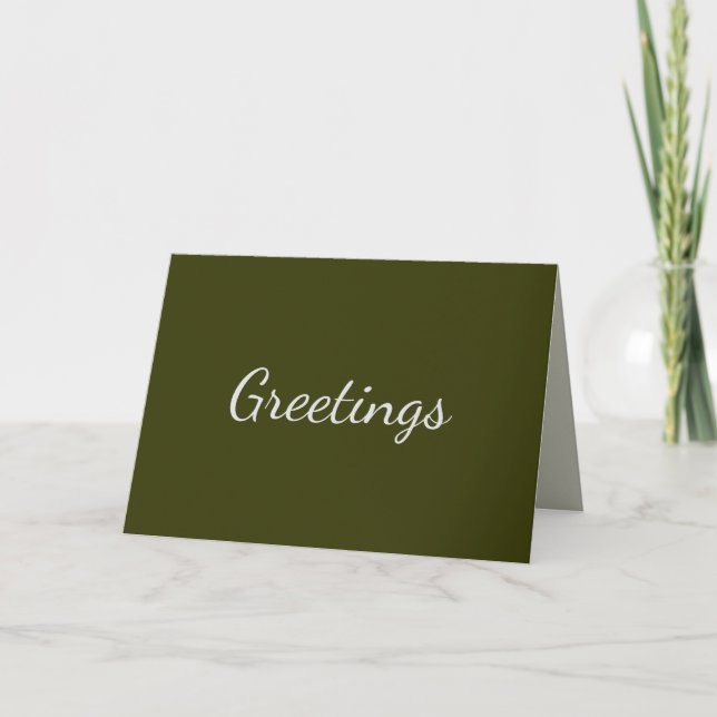 Dark Olive Card (Front)
