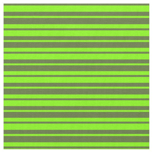 Dark Olive Green and Chartreuse Coloured Pattern Fabric (Close Up)