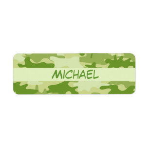 Dark Olive Green Camo Camouflage Name Personalized