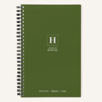 Dark Olive Green Classic Monogram