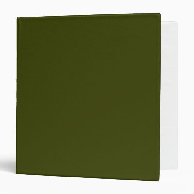 Dark olive green solid colour binder (Front/Inside)