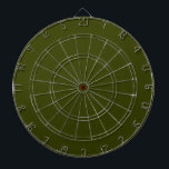 Dark olive green solid colour dartboard<br><div class="desc">Dark olive green solid colour. Modern colour.</div>
