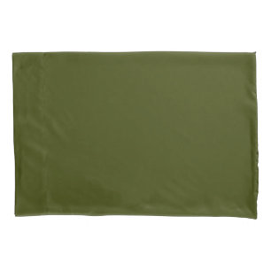 Dark olive green (solid colour) pillowcase