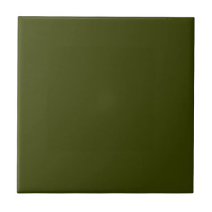 Dark olive green solid colour tile