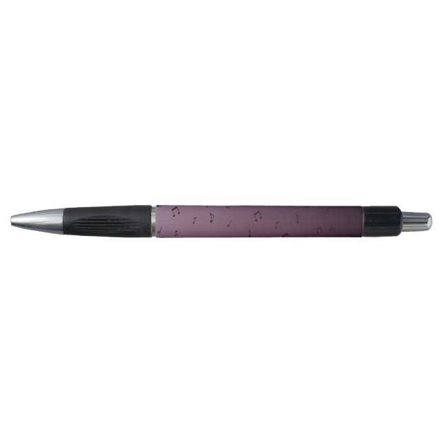 Dark Ombre Musical Notes Mauve Pen (Front)