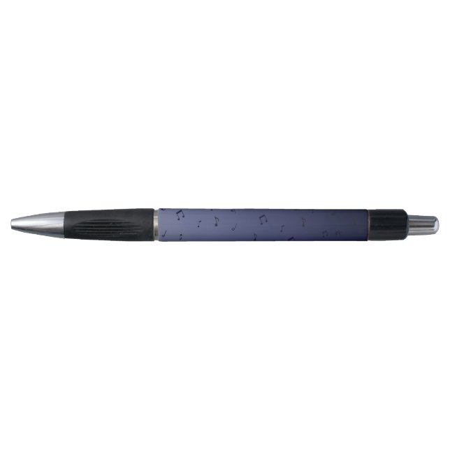 Dark Ombre Musical Notes navy Pen (Front)