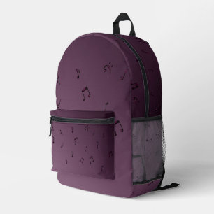  Dark Ombre Musical Notes  Printed Backpack