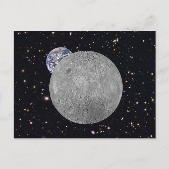 Dark or Far Side of the Moon Starry Sky Postcard (Front)