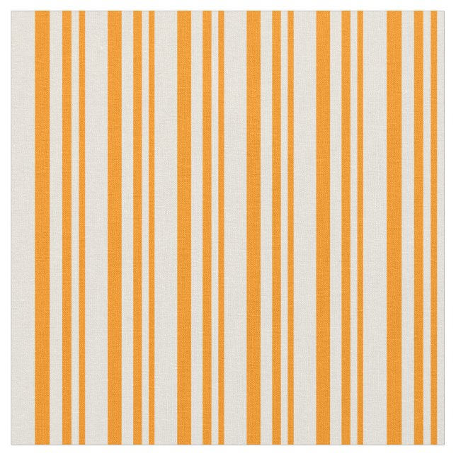 Dark Orange and Beige Coloured Lines Fabric (Close Up)