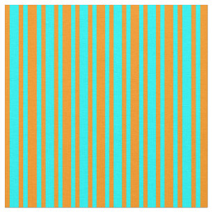 Dark Orange and Cyan Coloured Pattern Fabric