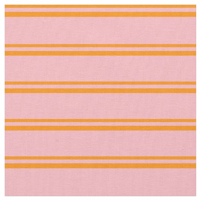 Dark Orange and Light Pink Striped/Lined Pattern Fabric (Close Up)