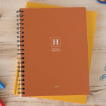 Dark Orange Classic Monogram Personal Weekly Planner<br><div class="desc">Simple personal stationery annual planner featuring a classic monogram in a square border. Annual planner (12 months) with open monthly overviews and weekly planning sheets. Contact for assistance in personalizing.</div>
