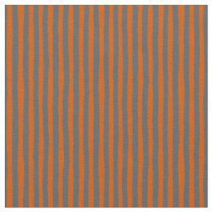 Dark Orange & Dark Gray Wonky Stripes Fabric